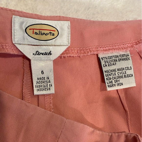 Talbots Pink Capris with Stretch Size 6 - Picture 4 of 6